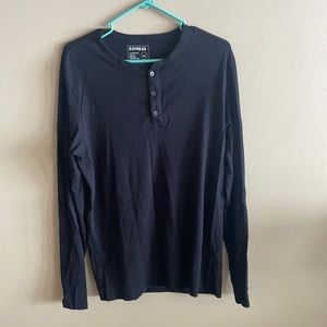 Express men’s long sleeve black shirt